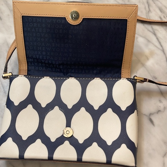 Kate Spade Bag Grant Street Crossbody Navy White French Lemons - Picture 7 of 11